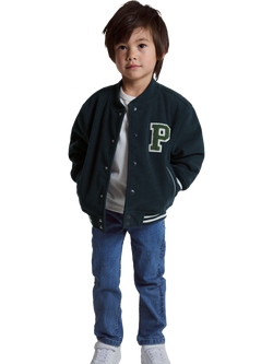 Polarn O. Pyret Kids' Varsity Windproof Jacket, Blue, Blue