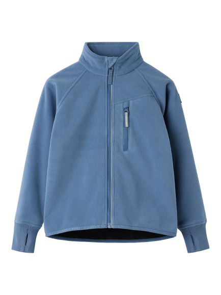 Polarn O. Pyret Kids' Windproof Fleece Jacket, Blue - view 2, Blue