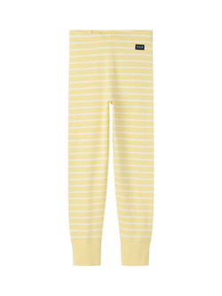 Polarn O. Pyret Kids' Organic Cotton Striped Trousers, Yellow, Yellow