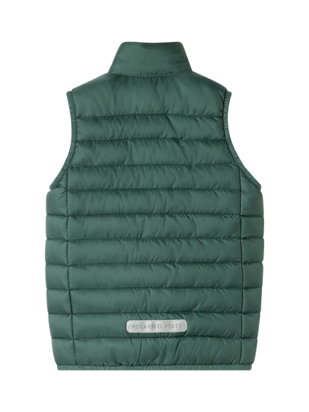 Polarn O. Pyret Kids' Windproof Puffer Gilet, Green - view 2, Green