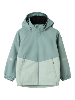 Polarn O. Pyret Kids' Hooded Shell Coat, Blue - view 2, Blue