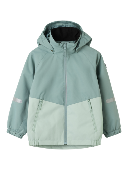 Polarn O. Pyret Kids' Hooded Shell Coat, Blue - view 2, Blue