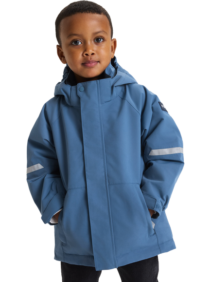 Polarn O. Pyret Kids' Stormy Waterproof Shell Jacket, Blue, Blue