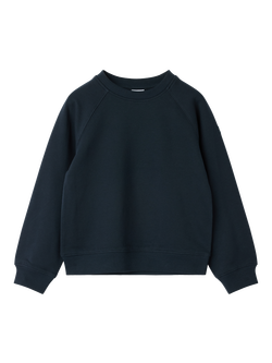 Polarn O. Pyret Kids' Cotton Plain Jumper, Dark Sapphire, Dark Sapphire
