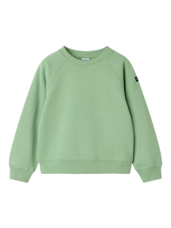 Polarn O. Pyret Kids' Cotton Plain Sweatshirt, Green, Green