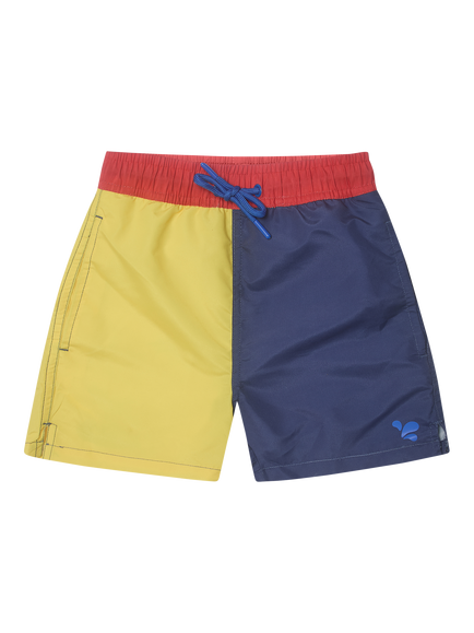 Muddy Puddles Kids' UV Colour Block Swim Shorts, Colourblock, Colourblock