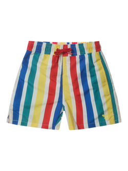 Muddy Puddles Kids' UV Stripe Swim Shorts, Multi Stripe, Multi Stripe