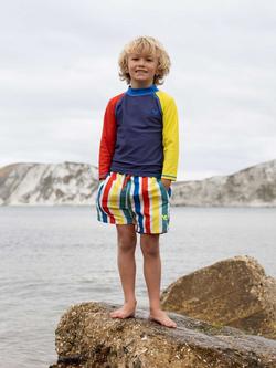 Muddy Puddles Kids' UV Stripe Swim Shorts, Multi Stripe - view 2, Multi Stripe