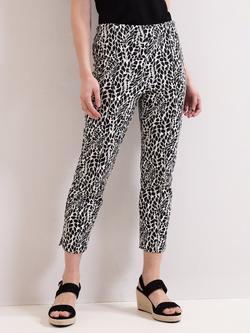 Phase Eight Carmella Leaves Trousers, Black/Ivory, Black/Ivory