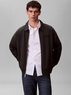 Calvin Klein Cotton Blend Waffle-Lined Premium Sweatshirt - view 2, Black