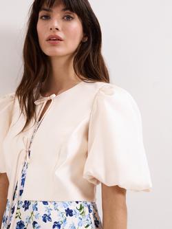 Phase Eight Paulina Puff Sleeve Jacket, Cream - view 2, Cream