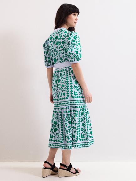 Phase Eight Trinity Floral Heart Shirt Dress, Blue - view 2, Blue
