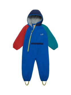Muddy Puddles Kids' EcoLight Colour Block Waterproof All-in-One, Multi, Multi