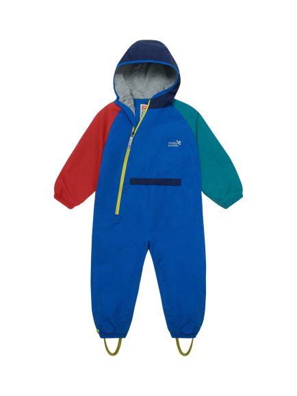 Muddy Puddles Kids' EcoLight Colour Block Waterproof All-in-One, Multi, Multi