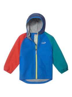 Muddy Puddles Kids' EcoLight Colour Block Waterproof Jacket, Multi, Multi