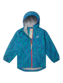 Muddy Puddles Kids' EcoLight Snake Waterproof Jacket, Green Snake, Green Snake