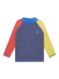 Muddy Puddles Kids' Colour Block UV Rash Vest, Colourblock, Colourblock