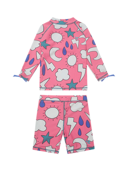 Muddy Puddles Kids' Weather Motif UV Surf Set, Pink/Multi, Pink/Multi