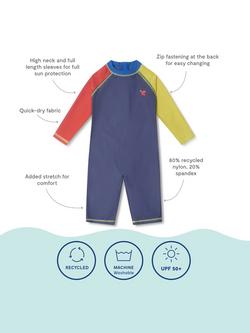 Muddy Puddles Kids' UV Colour Block Surf Suit, Colourblock - view 2, Colourblock