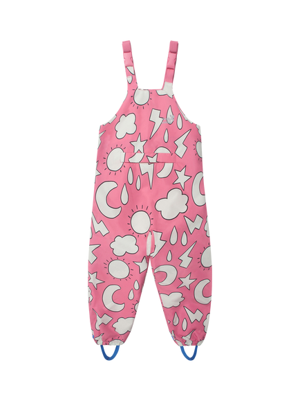 Muddy Puddles Kids' Waterproof Dungarees, Pink, Pink