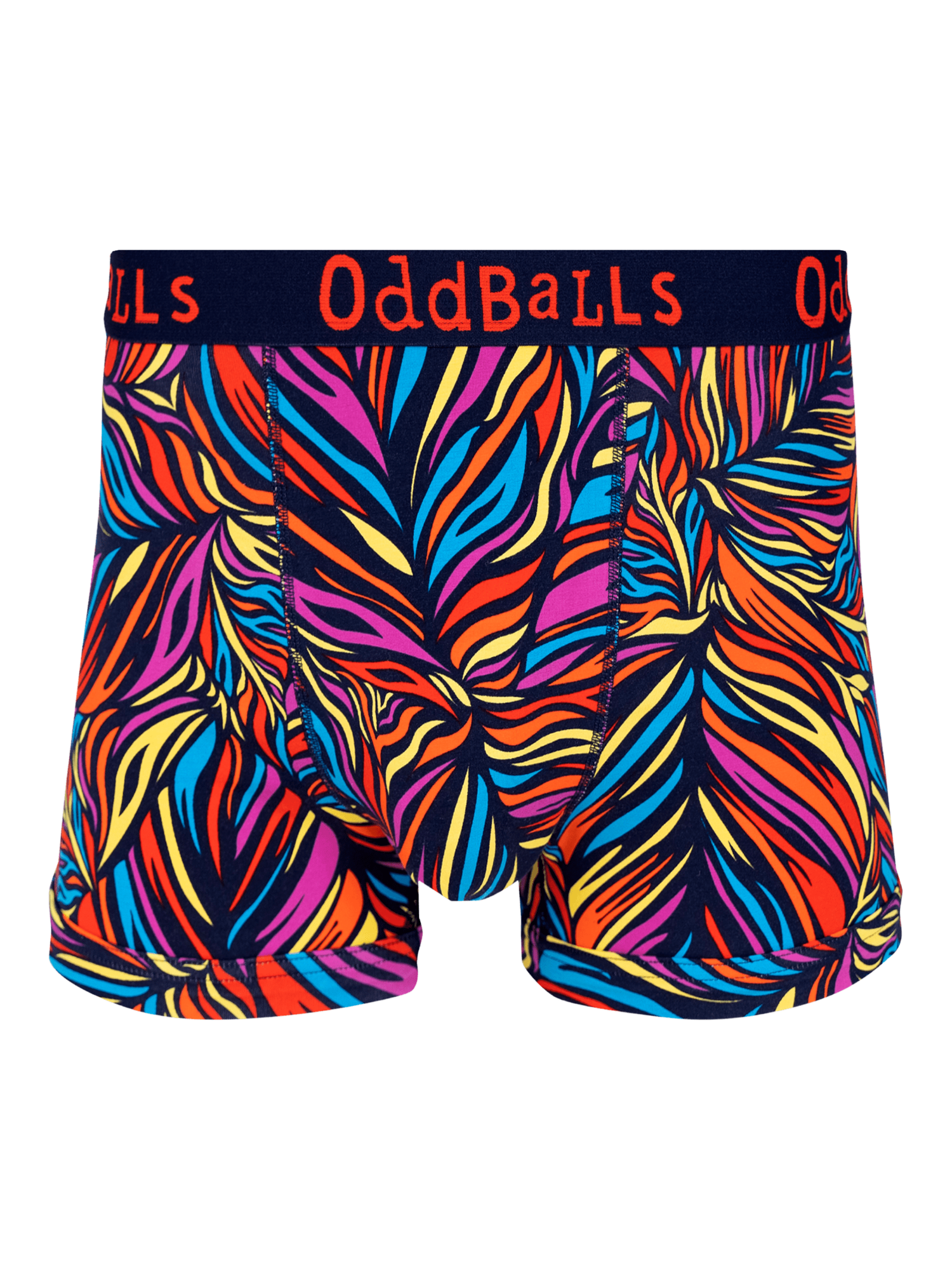 Product image 2 of 7, which shows OddBalls Stretch Cotton Patterned Boxers, Pack of 3, Multi, XXS