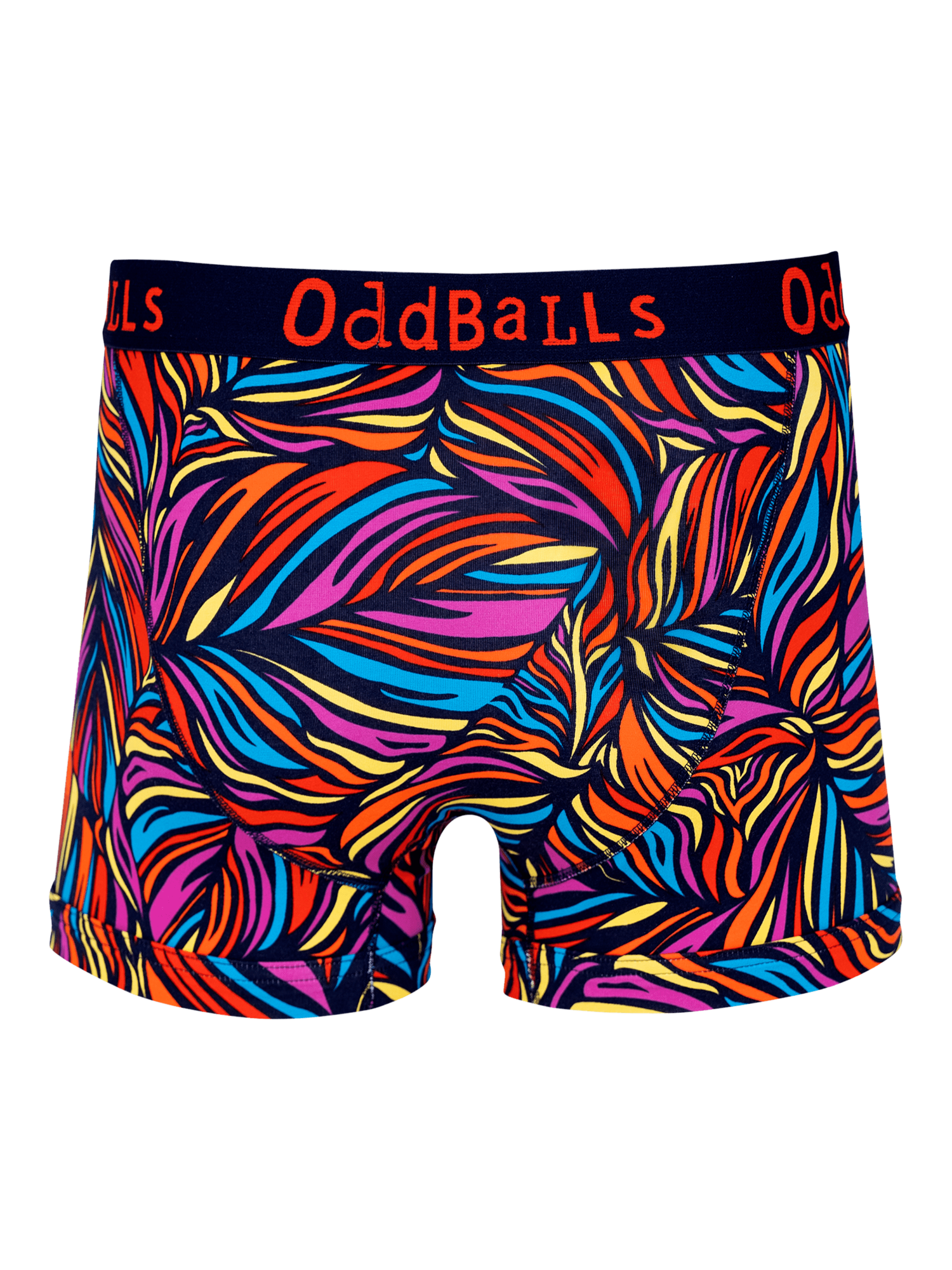 Product image 3 of 7, which shows OddBalls Stretch Cotton Patterned Boxers, Pack of 3, Multi, XXS