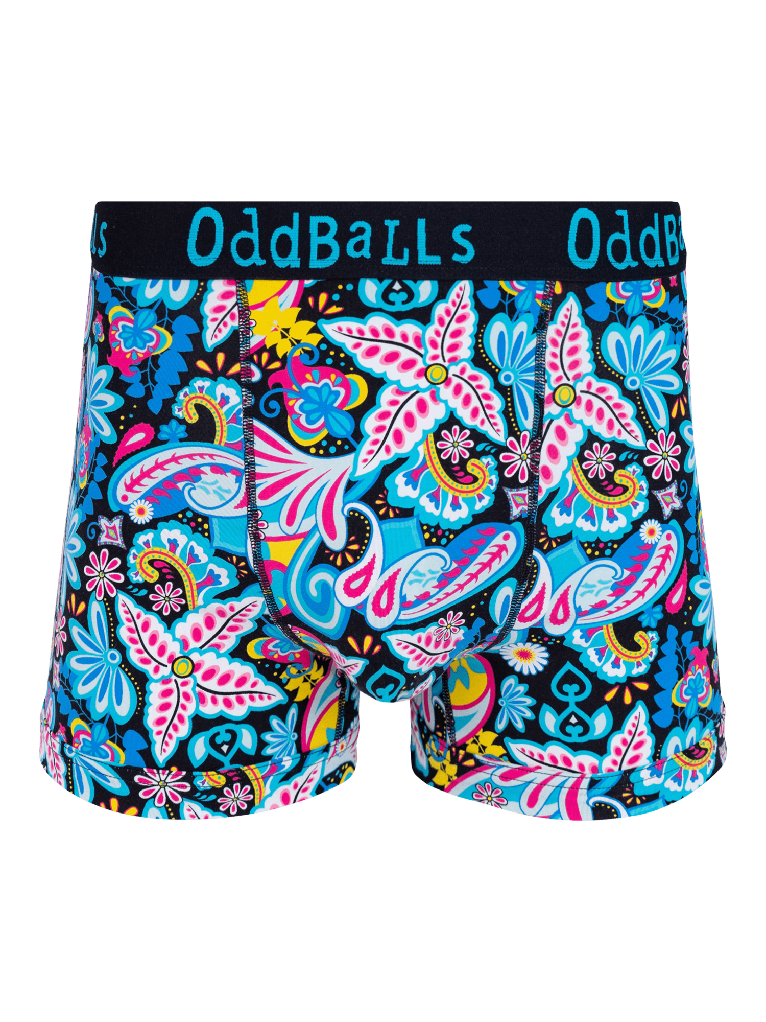 Product image 4 of 7, which shows OddBalls Stretch Cotton Patterned Boxers, Pack of 3, Multi, XXS