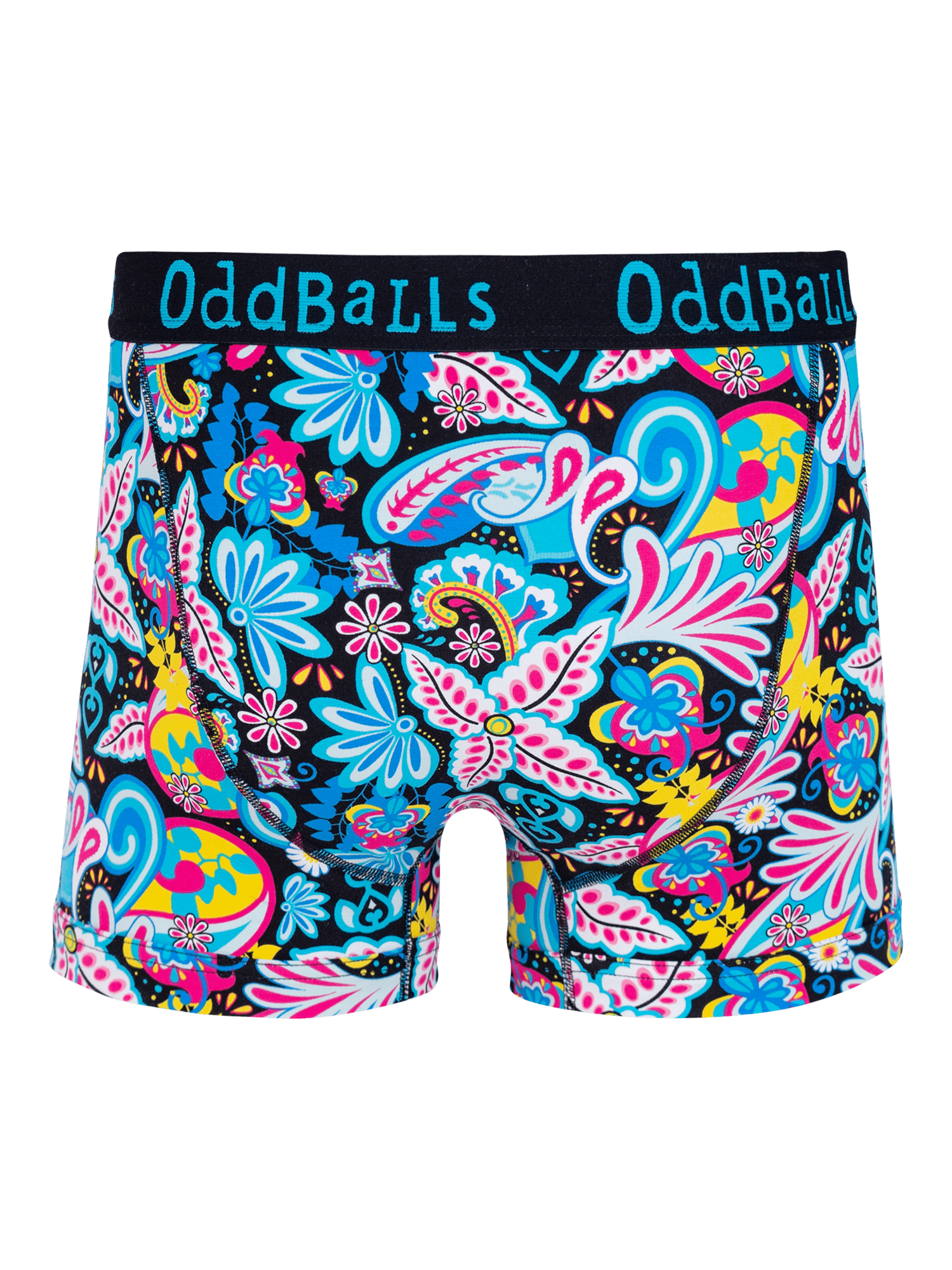 Product image 5 of 7, which shows OddBalls Stretch Cotton Patterned Boxers, Pack of 3, Multi, XXS