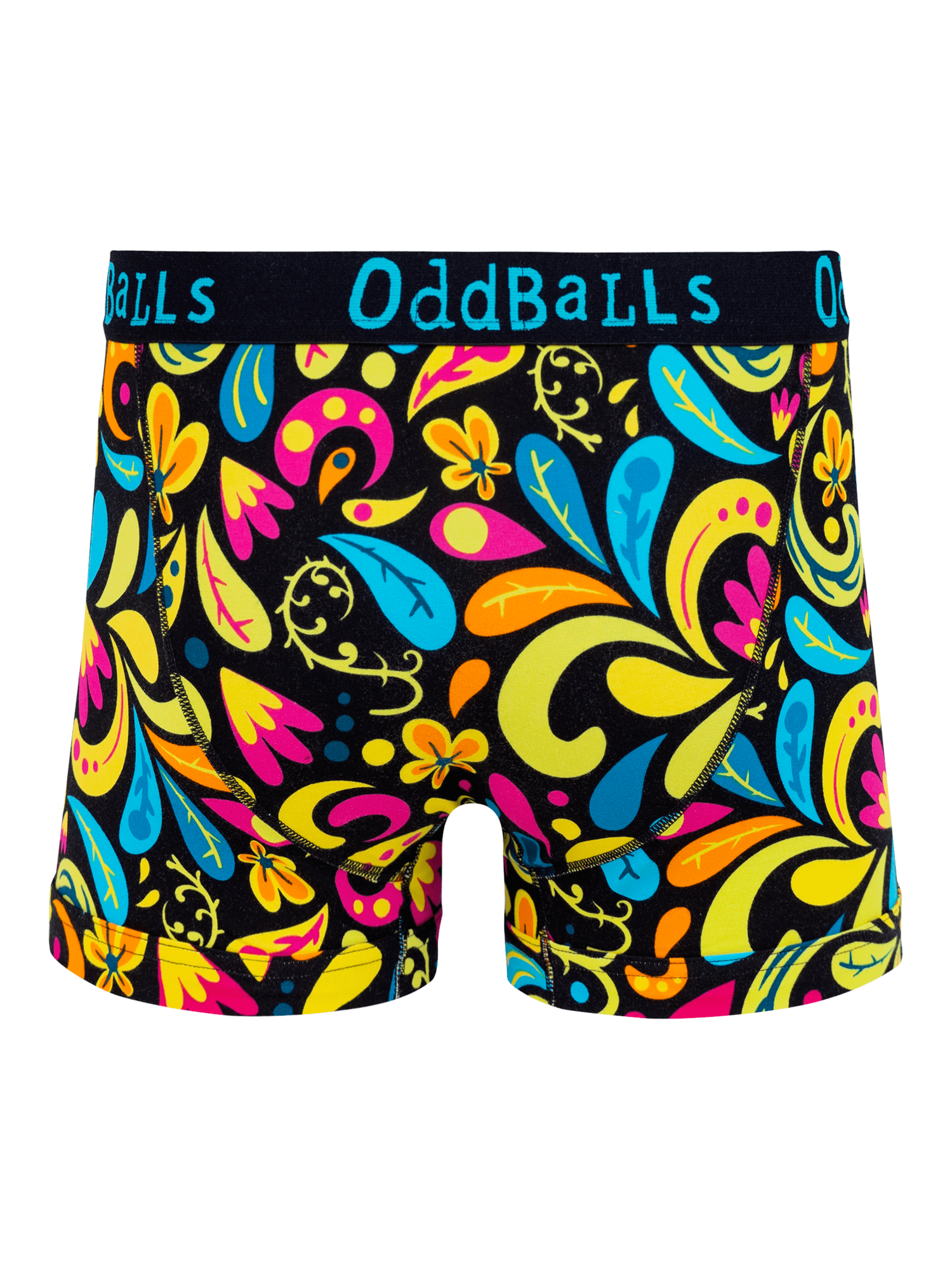 Product image 7 of 7, which shows OddBalls Stretch Cotton Patterned Boxers, Pack of 3, Multi, XXS