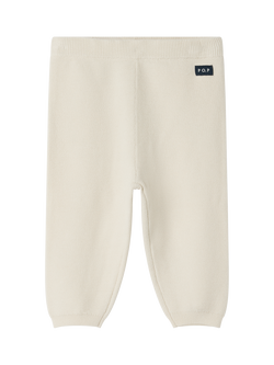 Polarn O. Pyret Baby Knitted Trousers containing LENZING™ ECOVERO™ Viscose, White, White
