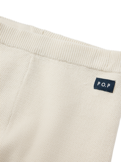 Polarn O. Pyret Baby Knitted Trousers containing LENZING™ ECOVERO™ Viscose, White - view 2, White