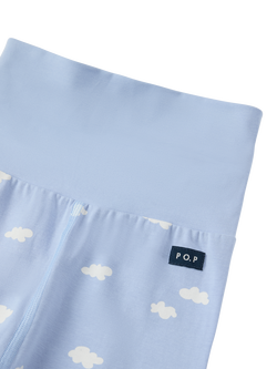 Polarn O. Pyret Baby Cloud Print Joggers, Blue - view 2, Blue