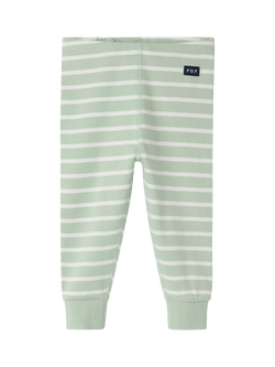 Polarn O. Pyret Baby Striped Trousers, Green, Green