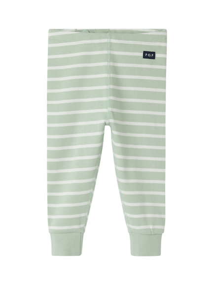 Polarn O. Pyret Baby Striped Trousers, Green, Green