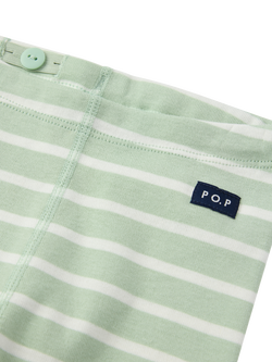 Polarn O. Pyret Baby Striped Trousers, Green - view 2, Green