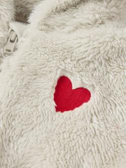 Polarn O. Pyret Baby Cosy Zipped Hoodie, Natural - view 2, Natural