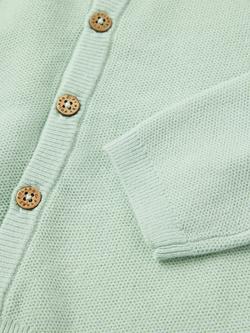 Polarn O. Pyret Baby Fine Knit Cardigan, Green - view 2, Green