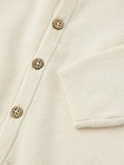 Polarn O. Pyret Baby Fine Knit Cardigan, White - view 2, White