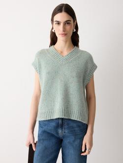 Jigsaw Speckle Chunky Knit Tank Top, Green