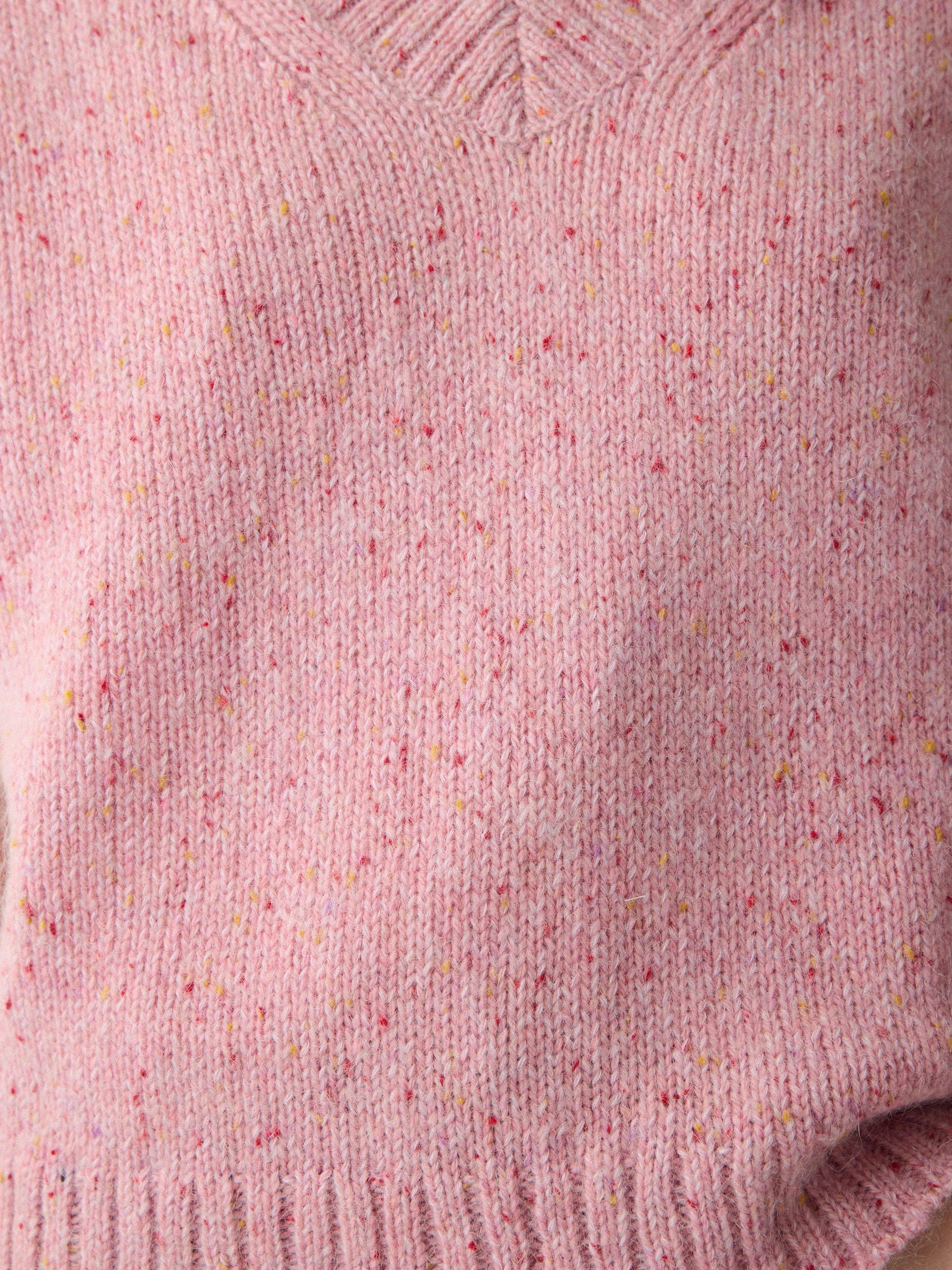 Product image 7 of 7, which shows Jigsaw Speckle Chunky Knit Tank Top, Pink, XS