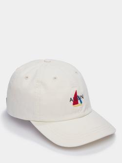 Aubin Hendwell Washed Cotton Twill Baseball Cap, Vintage White, Vintage White