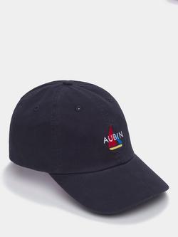 Aubin Hendwell Washed Cotton Twill Baseball Cap, Navy, Navy