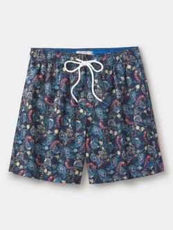 Aubin Bardney Paisley Swim Shorts, Navy, Navy