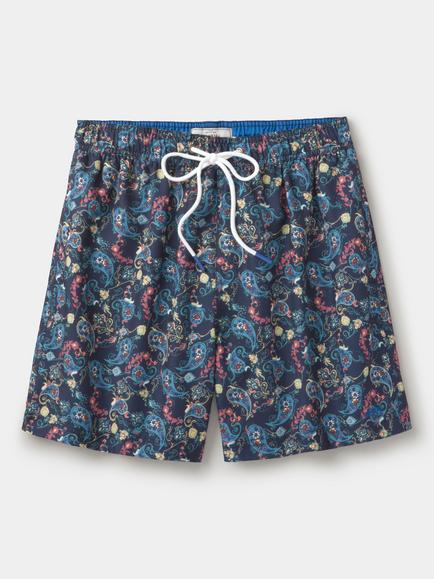 Aubin Bardney Paisley Swim Shorts, Navy, Navy