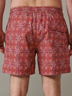 Aubin Bardney Swim Shorts, Red Tile - view 2, Red Tile