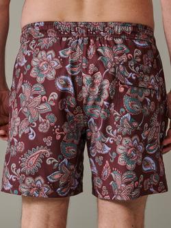 Aubin Bardney Paisley Swim Shorts, Brown - view 2, Brown