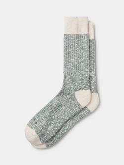 Aubin Dale Twist Ankle Socks, Green Twist