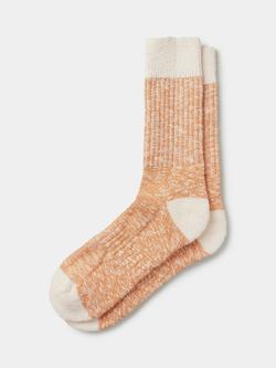 Aubin Dale Twist Ankle Socks, Orange Twist