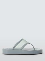 John Lewis x REJINA PYO Sand Dune Mesh Flatform Sandals, Blue Grey