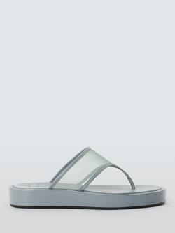 John Lewis x REJINA PYO Sand Dune Mesh Flatform Sandals, Blue Grey, Blue Grey